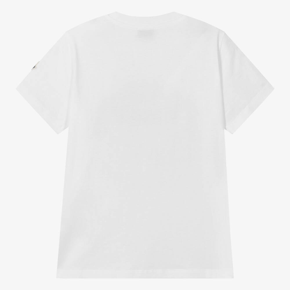 Moncler Enfant-تيشيرت قطن لون أبيض | Childrensalon