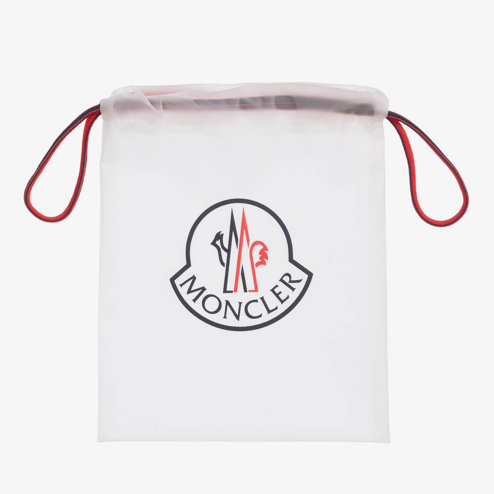 Moncler Enfant-Teen Girls Black & Ivory Striped Swimsuit | Childrensalon