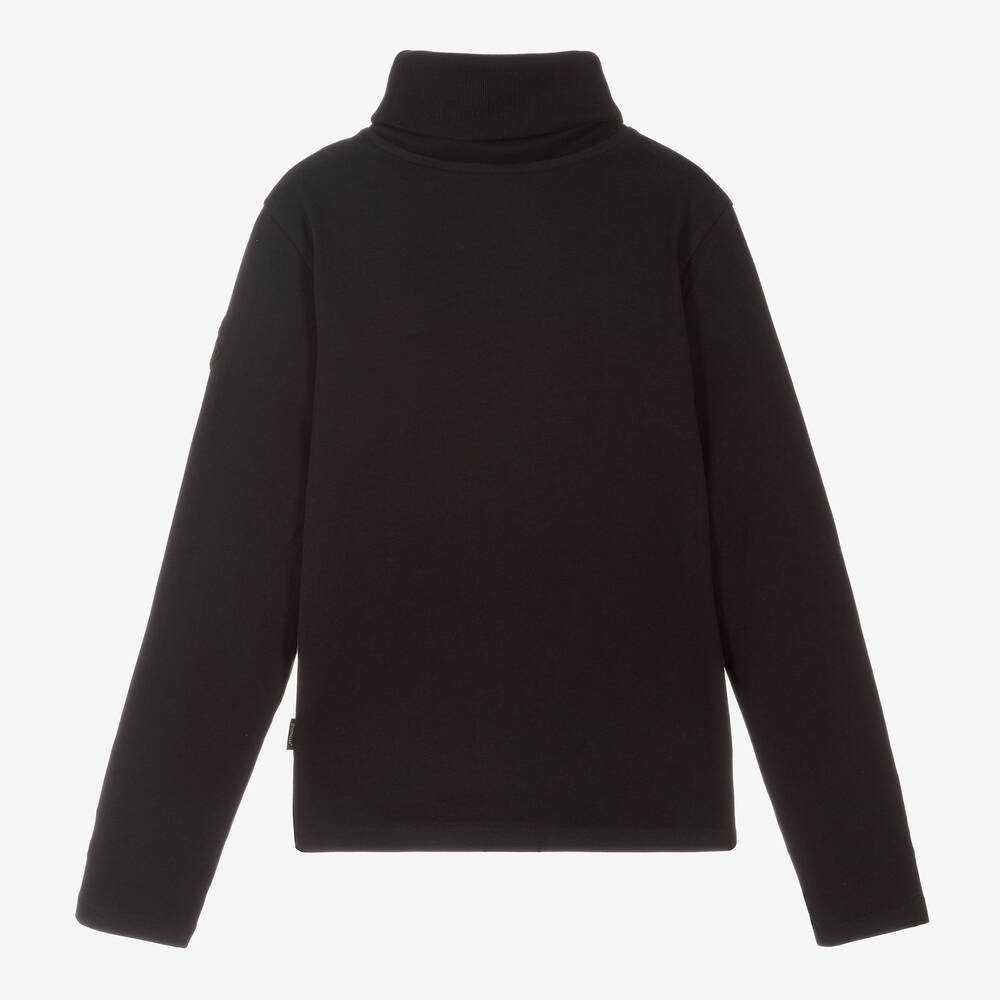 Moncler Enfant-Teen Girls Black Rollneck Top | Childrensalon