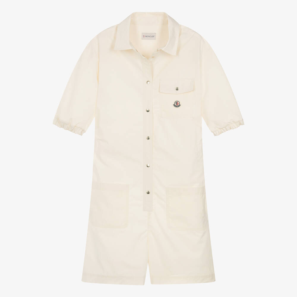 Moncler Enfant-بلاي سوت قطن لون عاجي للمراهقات | Childrensalon