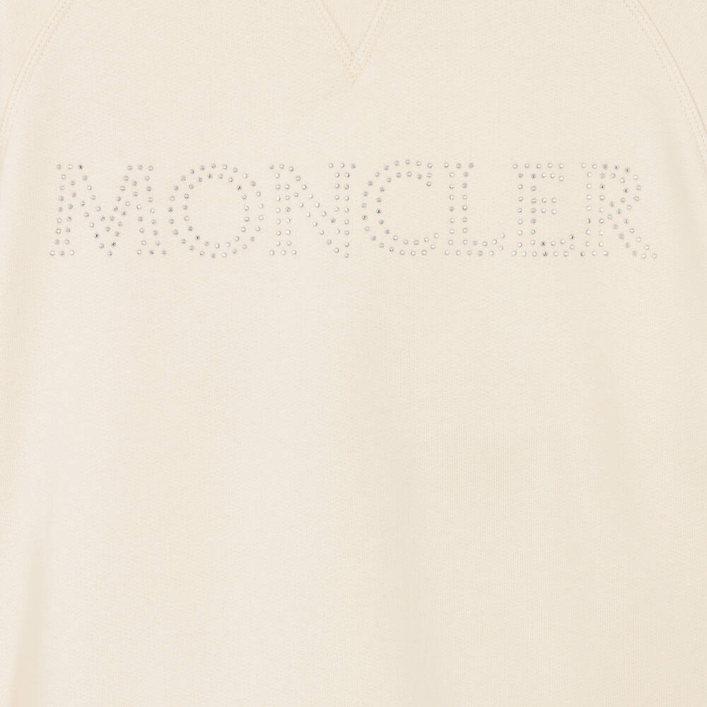 Moncler Enfant-سويتشيرت قطن لون عاجي تينز بناتي | Childrensalon