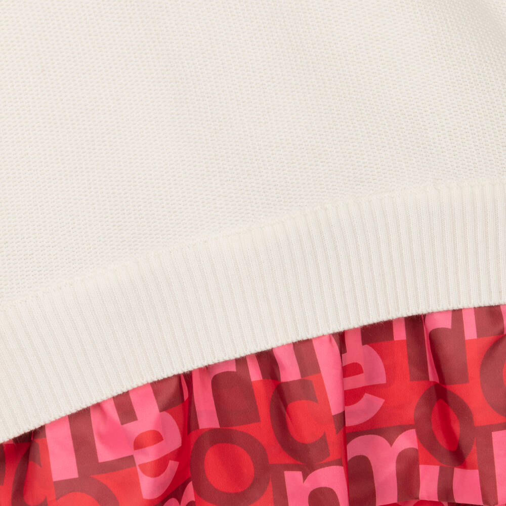 Moncler Enfant-Teen Girls Ivory Knitted Dress | Childrensalon