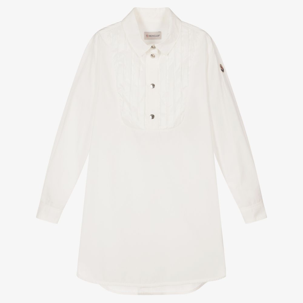 Moncler Enfant-Teen Girls Ivory Shirt Dress | Childrensalon