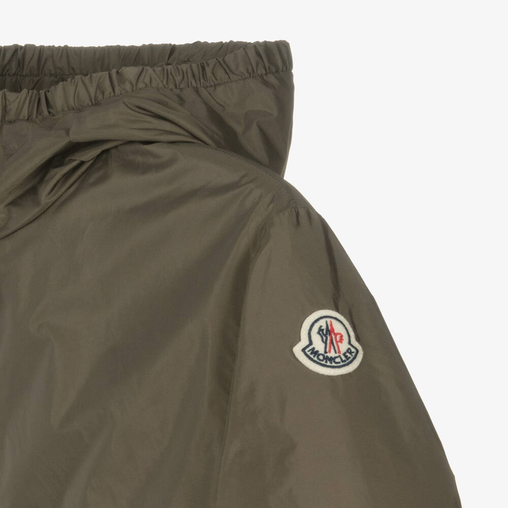 Moncler Enfant-جاكيت Prague واقي من الرياح لون أخضر كاكي | Childrensalon