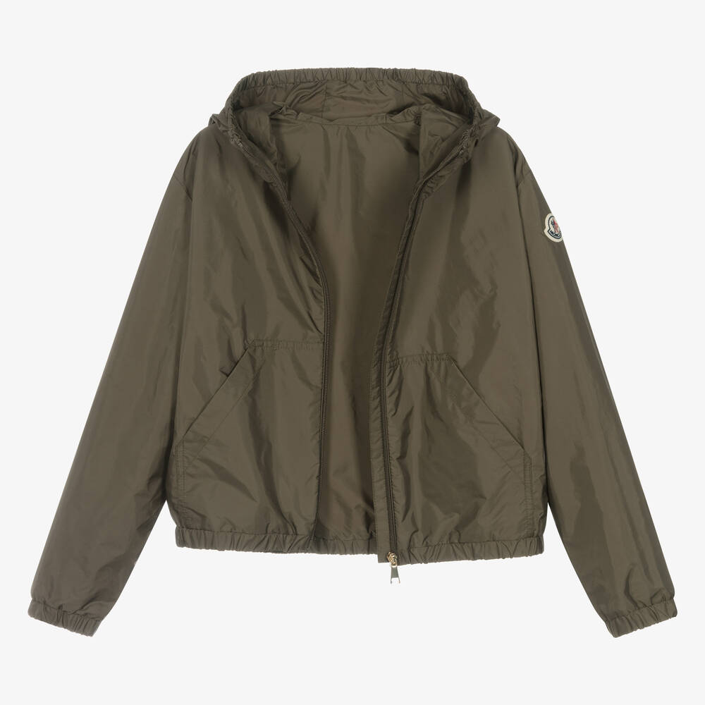 Moncler Enfant-جاكيت Prague واقي من الرياح لون أخضر كاكي | Childrensalon