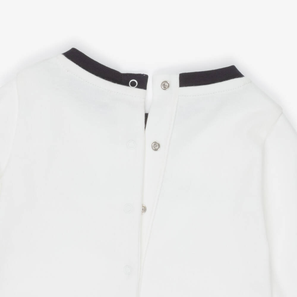 Moncler Enfant-طقم أفارول بيبي غرو قطن لون أبيض للرضع | Childrensalon