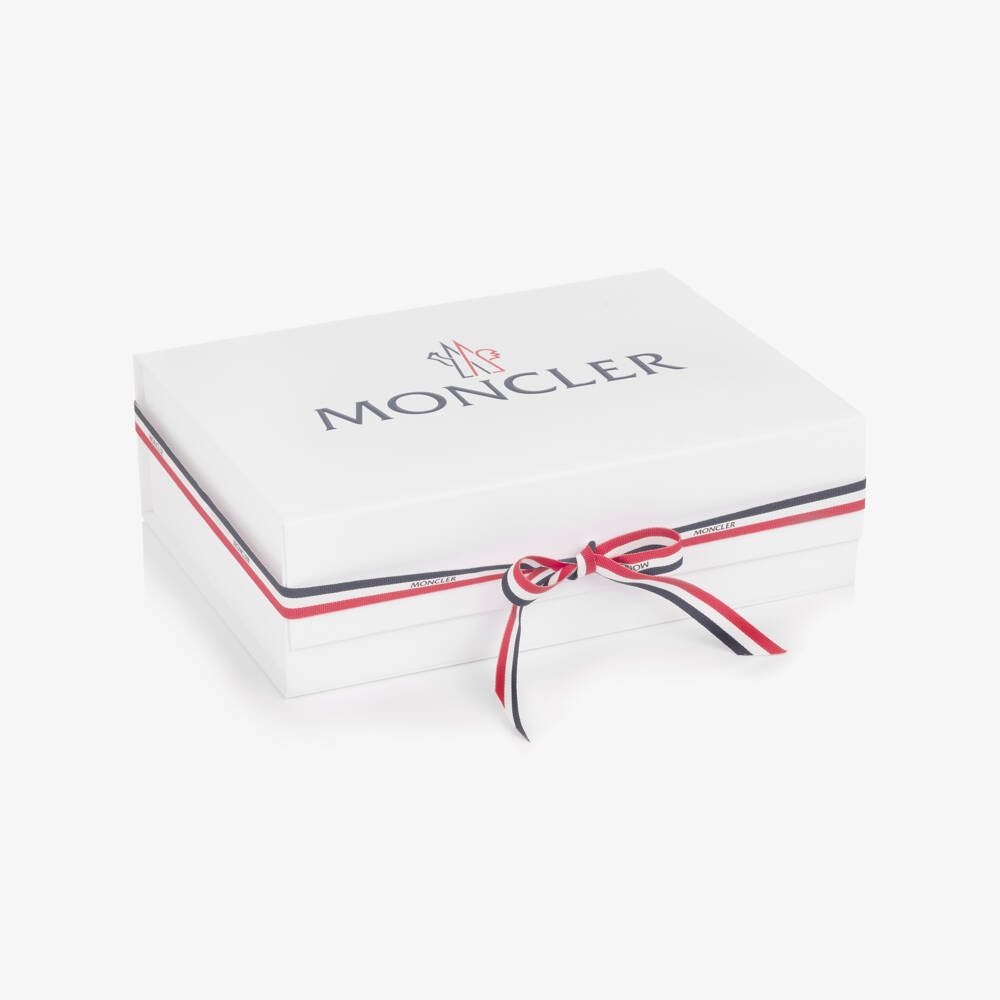 Moncler Enfant-طقم أفارول بيبي غرو قطن لون أبيض للرضع | Childrensalon