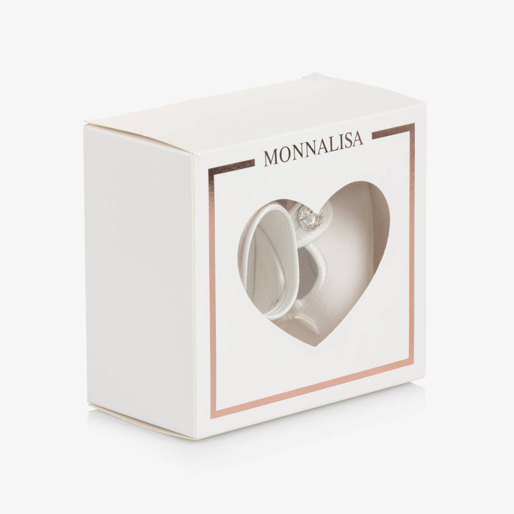 Monnalisa-Пинетки кремовые бархатные для малышек | Childrensalon