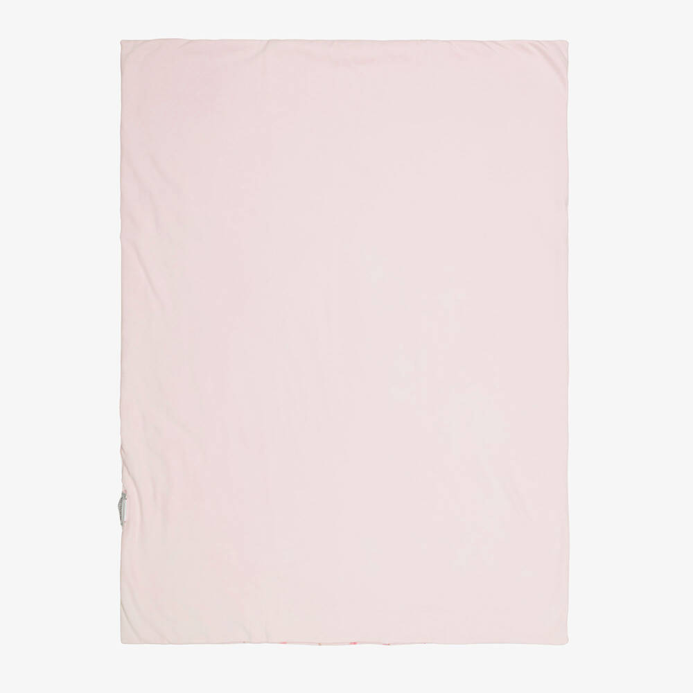Monnalisa-Baby Girls Pink Carousel Blanket with Bow Print (94cm) | Childrensalon
