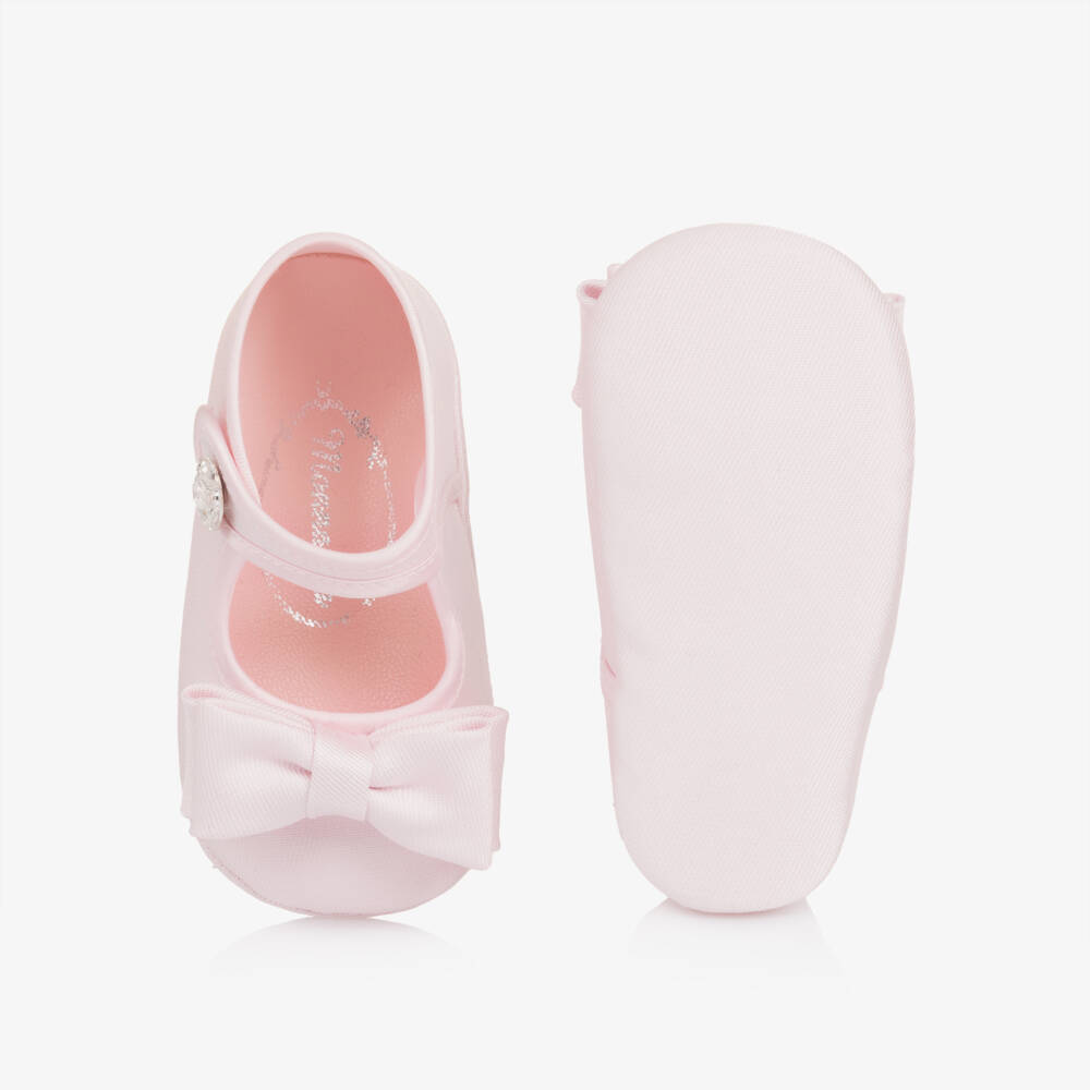 Monnalisa-Baby Girls Pink Pre-Walker Shoes | Childrensalon