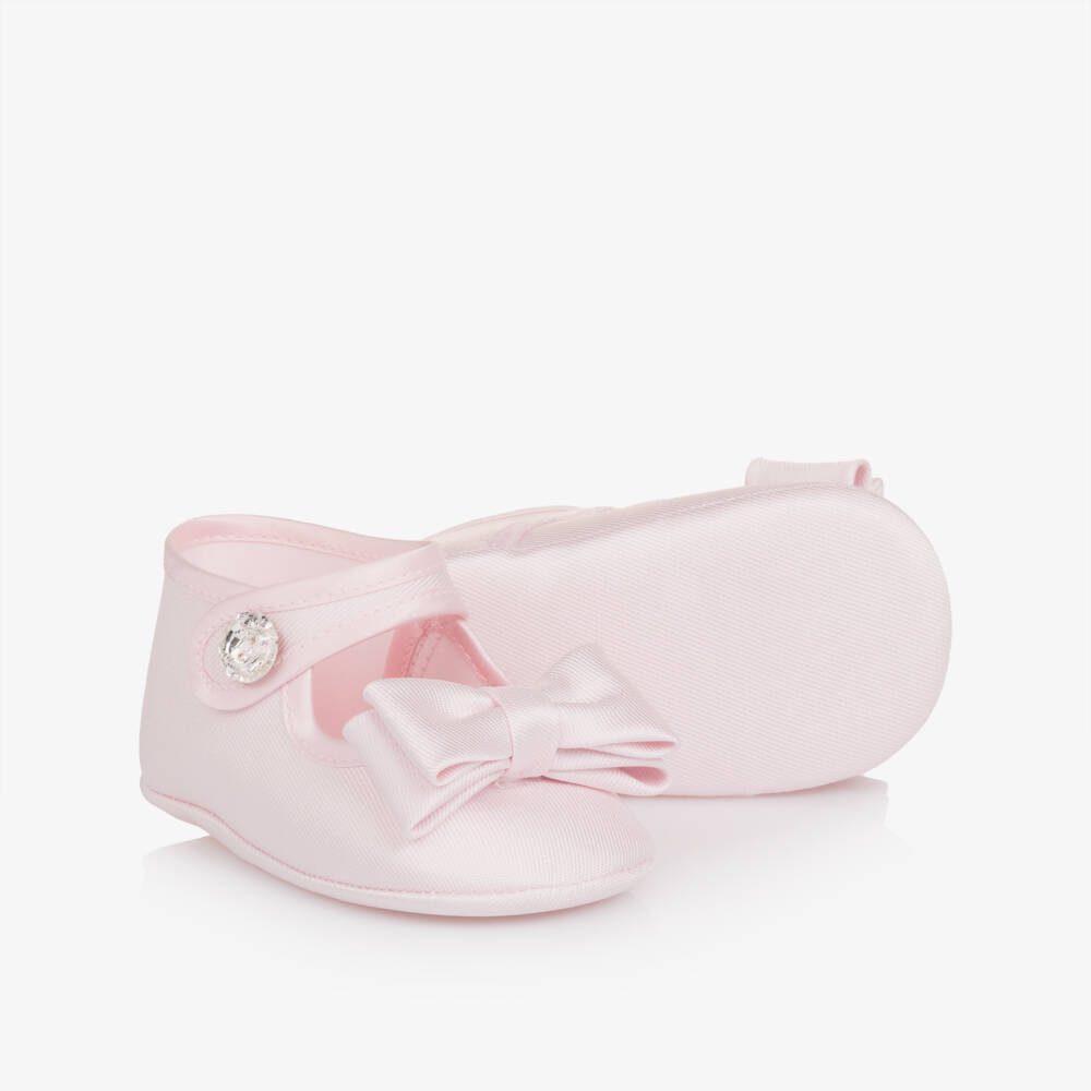 Monnalisa-Baby Girls Pink Pre-Walker Shoes | Childrensalon