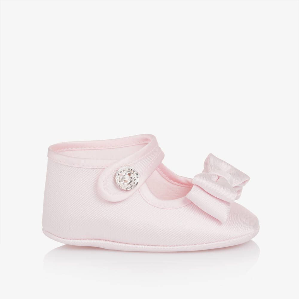 Monnalisa-Baby Girls Pink Pre-Walker Shoes | Childrensalon