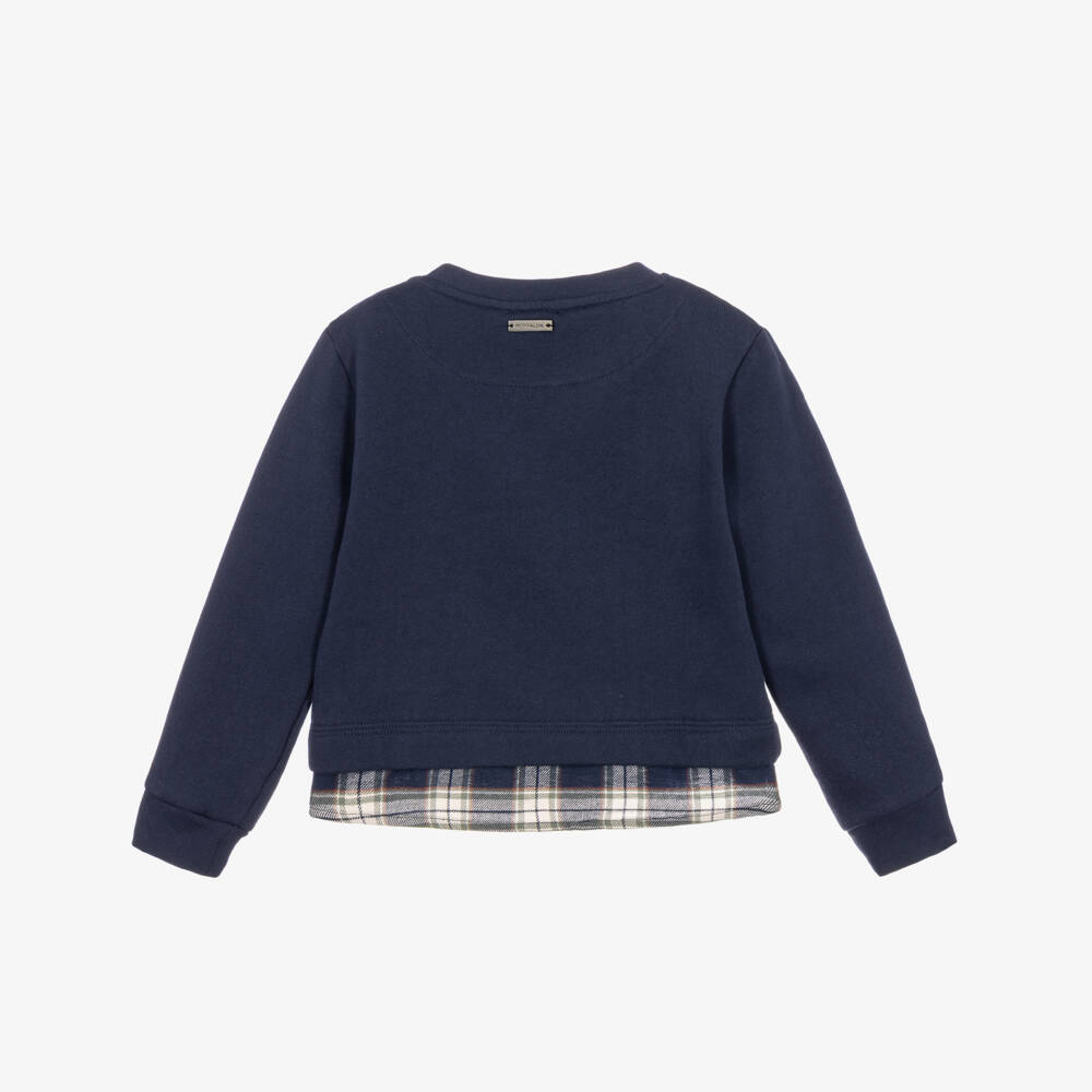 Monnalisa-Boys Navy Blue Disney Sweatshirt with Donald Duck | Childrensalon