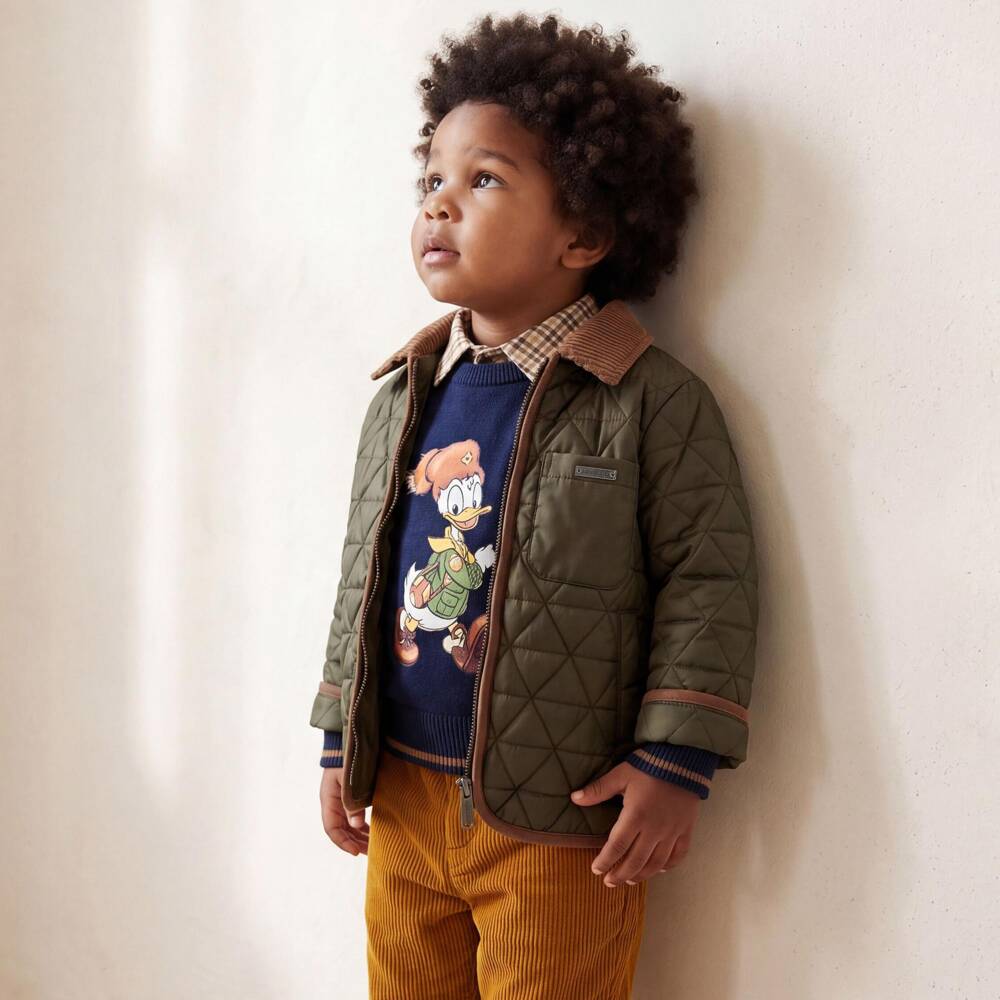 Monnalisa-Boys Navy Blue Donald Duck Sweater | Childrensalon