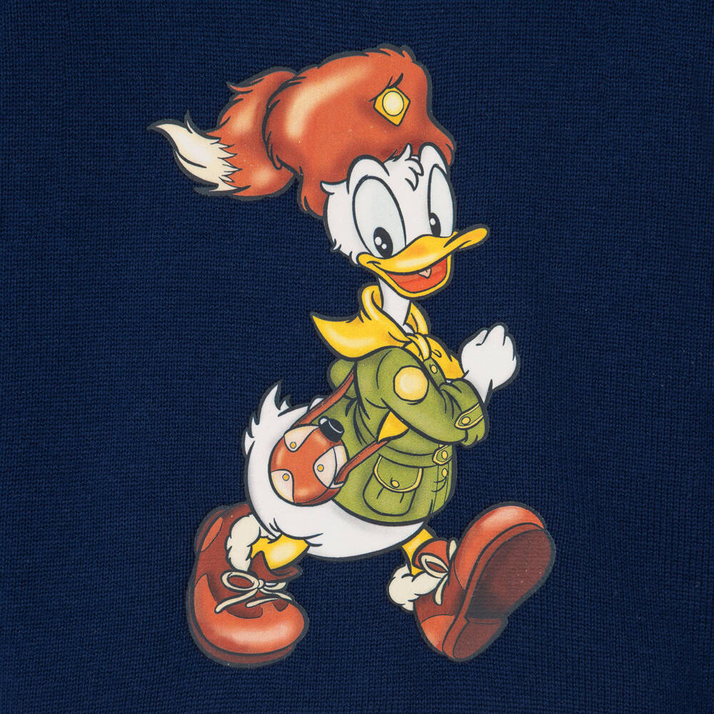 Monnalisa-Boys Navy Blue Donald Duck Sweater | Childrensalon