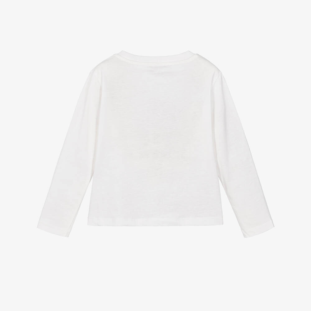 Monnalisa-Boys White Cotton Donald Duck Top | Childrensalon