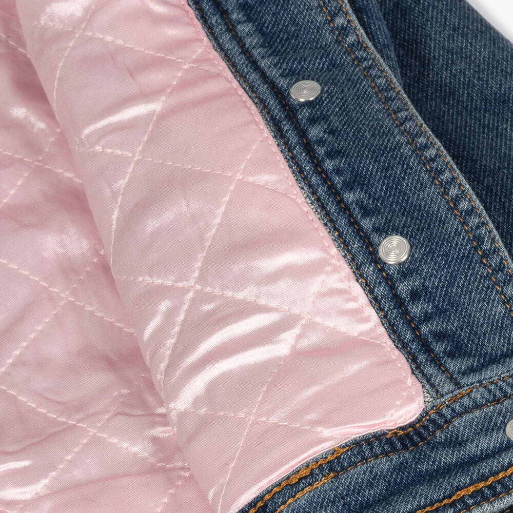 Monnalisa-Girls Blue Denim Jessie Jacket | Childrensalon