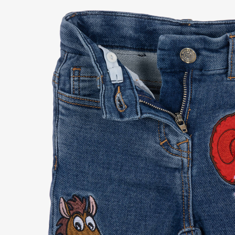 Monnalisa-Girls Blue Jeans with Jessie & Bullseye | Childrensalon