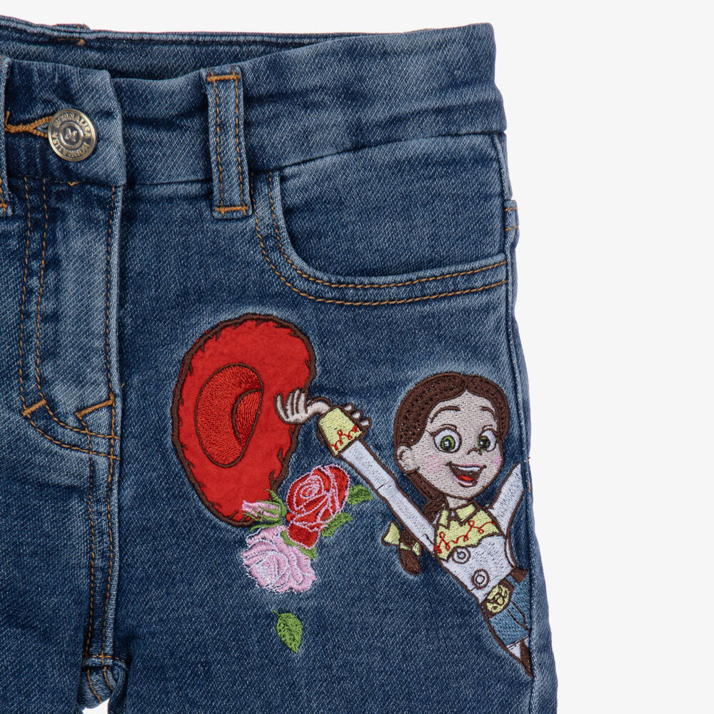 Monnalisa-Girls Blue Jeans with Jessie & Bullseye | Childrensalon