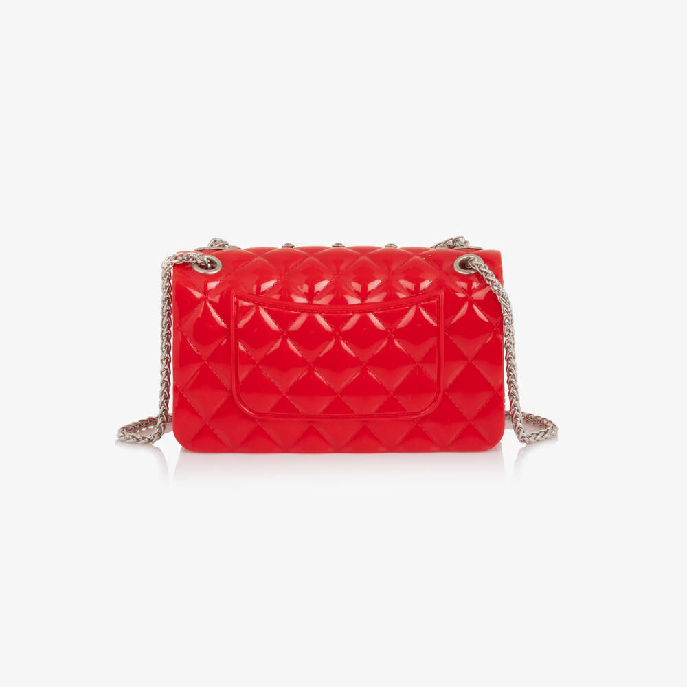 Monnalisa-Girls Bright Red Studded Shoulder Bag (17cm) | Childrensalon