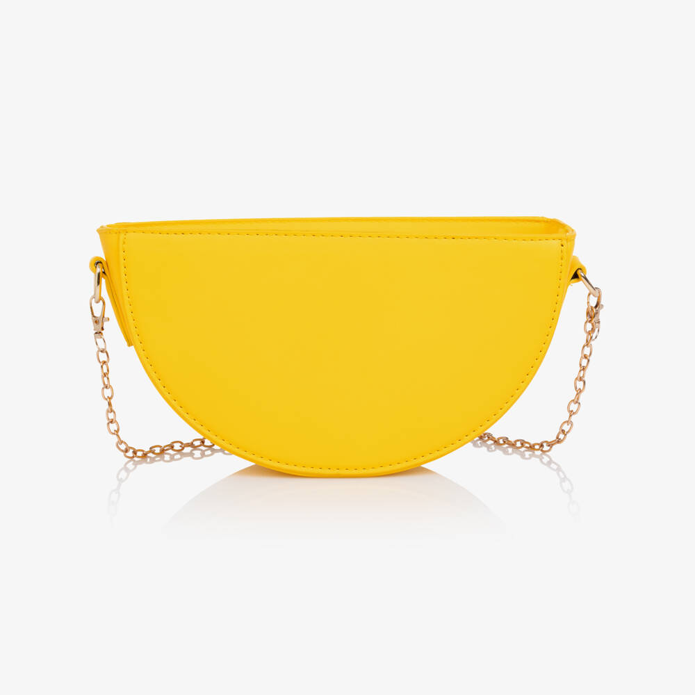 Monnalisa-Girls Bright Yellow Lemon Handbag (23cm) | Childrensalon