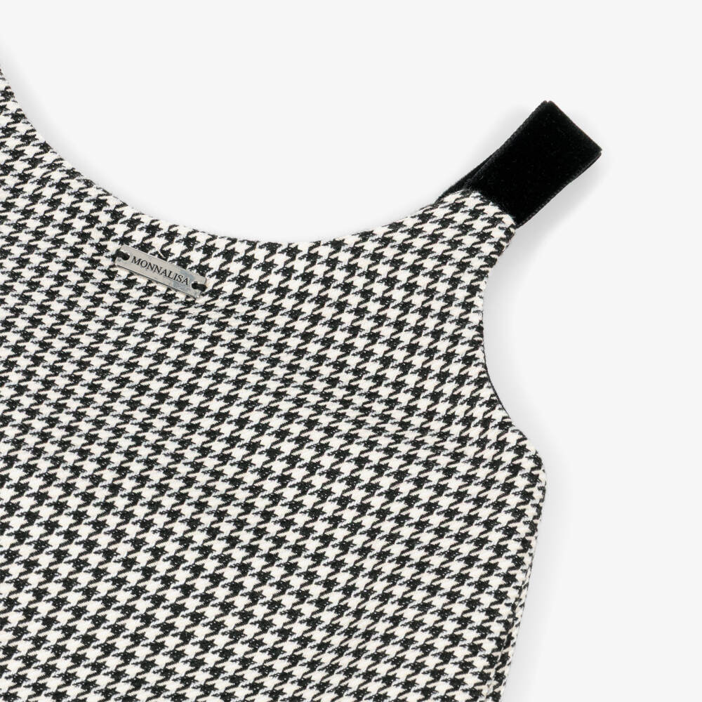 Monnalisa Chic-فستان بنات بورود لون أسود براق | Childrensalon