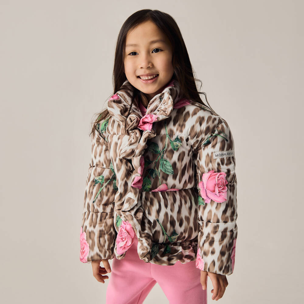 Monnalisa-Girls Pink Jersey Joggers with Silver Stud Logo | Childrensalon