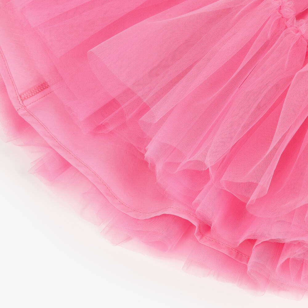 Monnalisa-Girls Playful Pink Tulle Tutu Skirt | Childrensalon