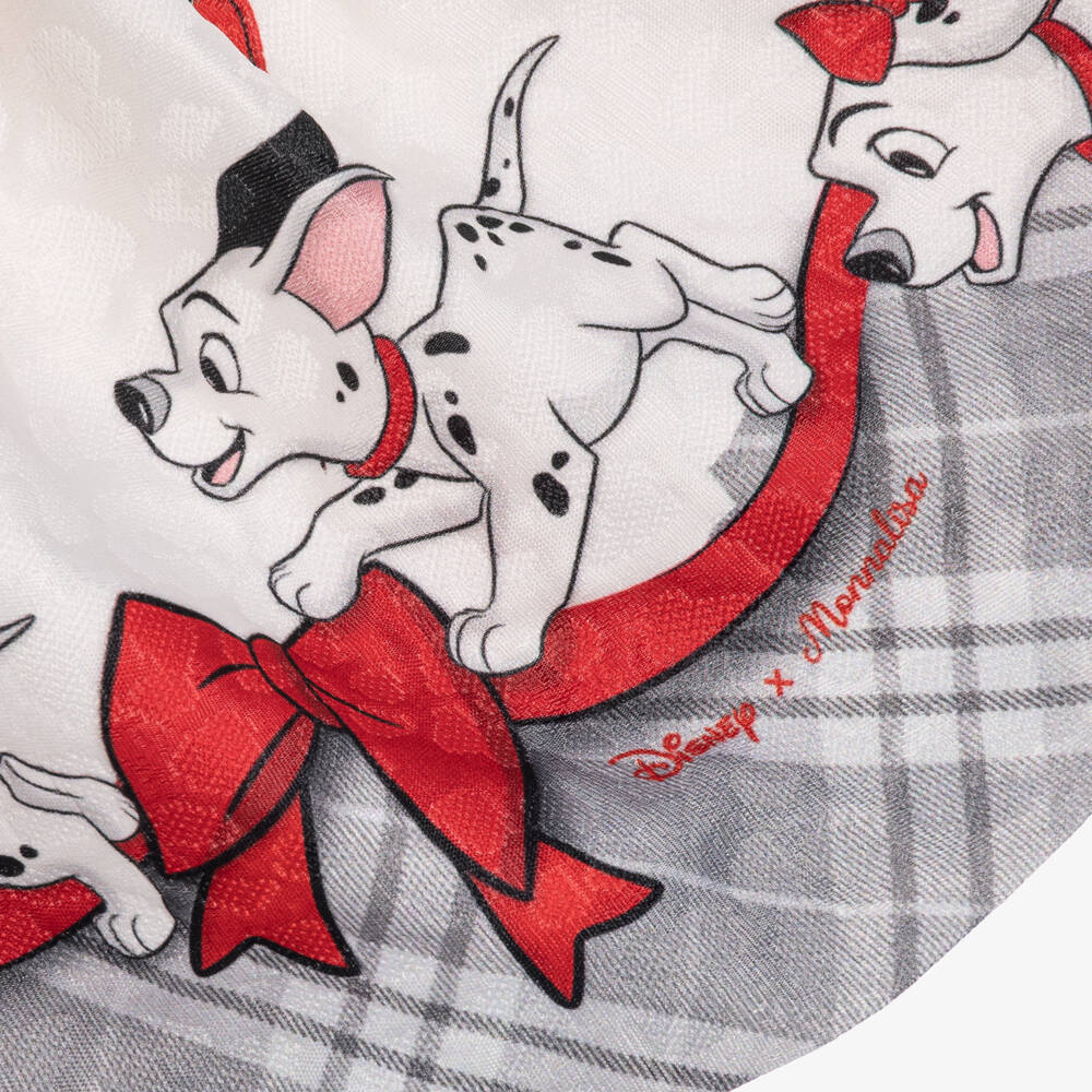 Monnalisa-Girls Red & Grey Disney Skirt with Dalmatian Pups | Childrensalon
