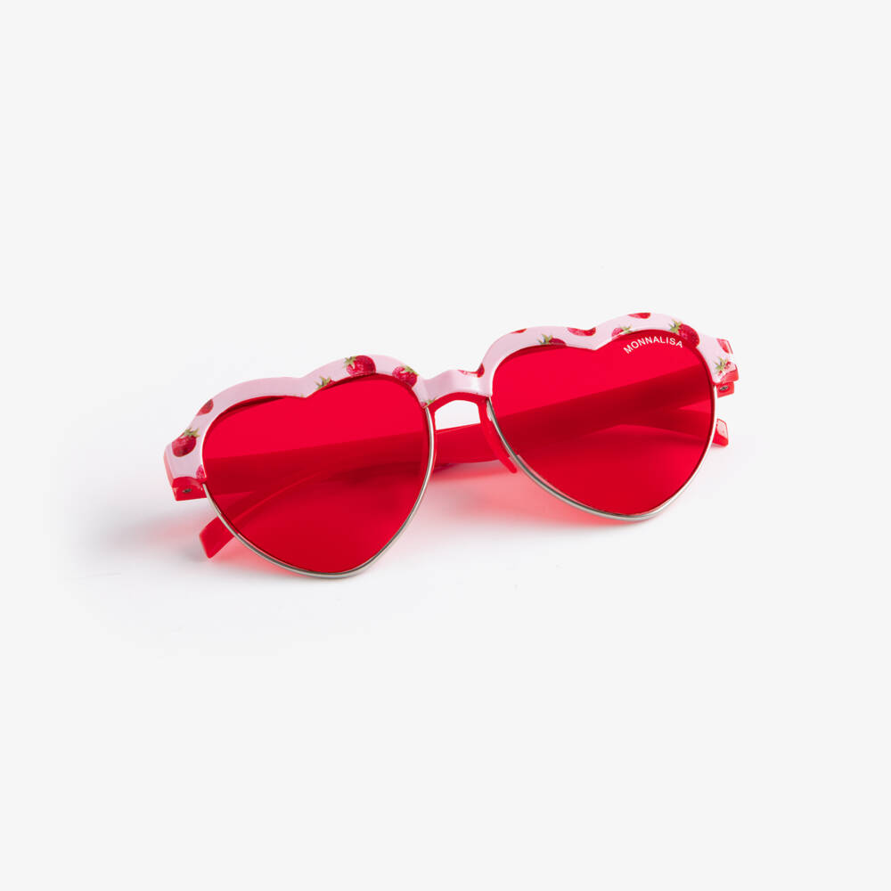 Monnalisa-Girls Red Strawberry Sunglasses (UV400) | Childrensalon