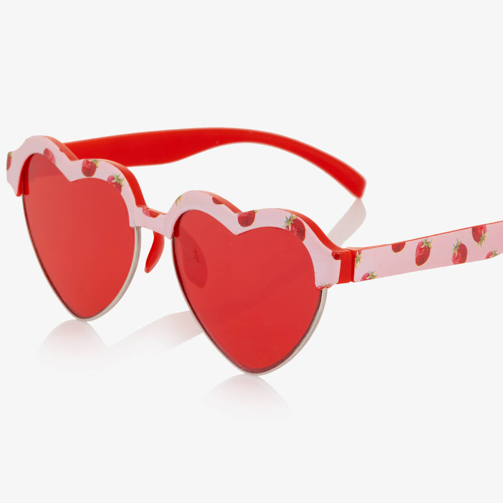 Monnalisa-Girls Red Strawberry Sunglasses (UV400) | Childrensalon