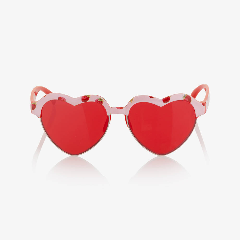 Monnalisa-Girls Red Strawberry Sunglasses (UV400) | Childrensalon
