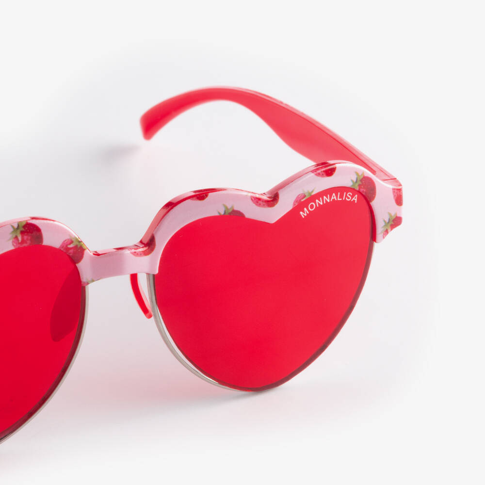 Monnalisa-Girls Red Strawberry Sunglasses (UV400) | Childrensalon