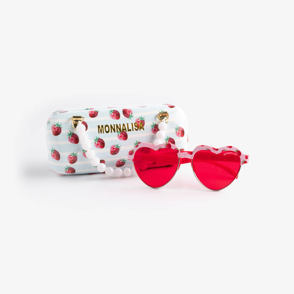 Monnalisa-Girls Red Strawberry Sunglasses (UV400) | Childrensalon
