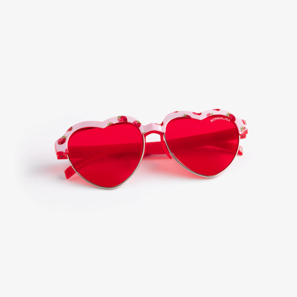 Monnalisa-Girls Red Strawberry Sunglasses (UV400) | Childrensalon