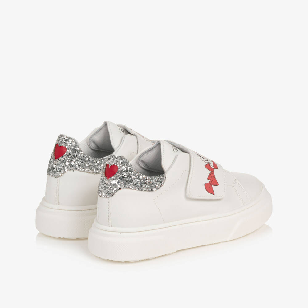 Monnalisa-Girls White 101 Dalmatians Velcro Trainers | Childrensalon