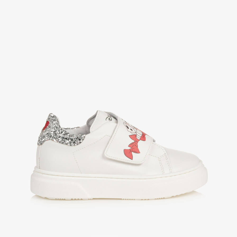 Monnalisa-Girls White 101 Dalmatians Velcro Trainers | Childrensalon