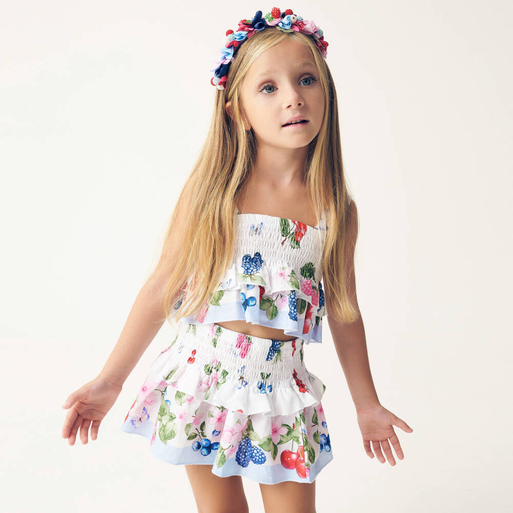 Tween Solena Floral Cotton Skirt