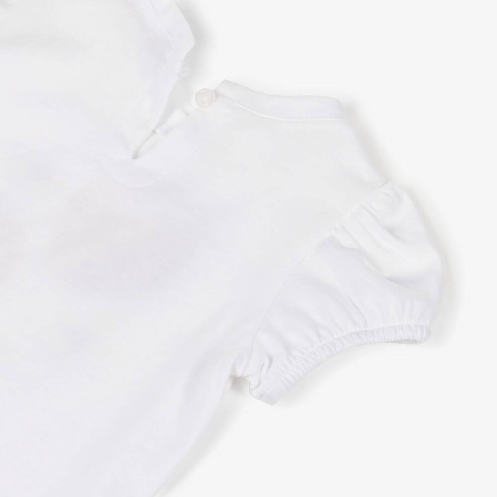 Monnalisa-تيشيرت قطن بطبعة الفراولة لون أبيض للبنات | Childrensalon