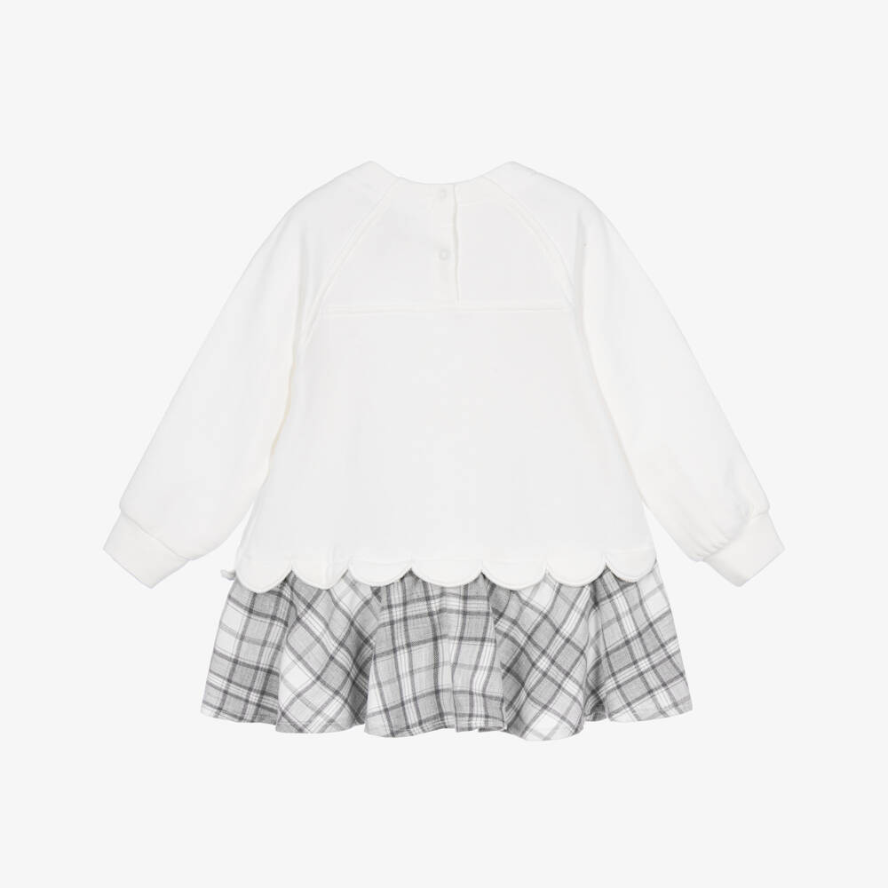 Monnalisa-Girls White Disney Dress with Dalmation Puppies | Childrensalon