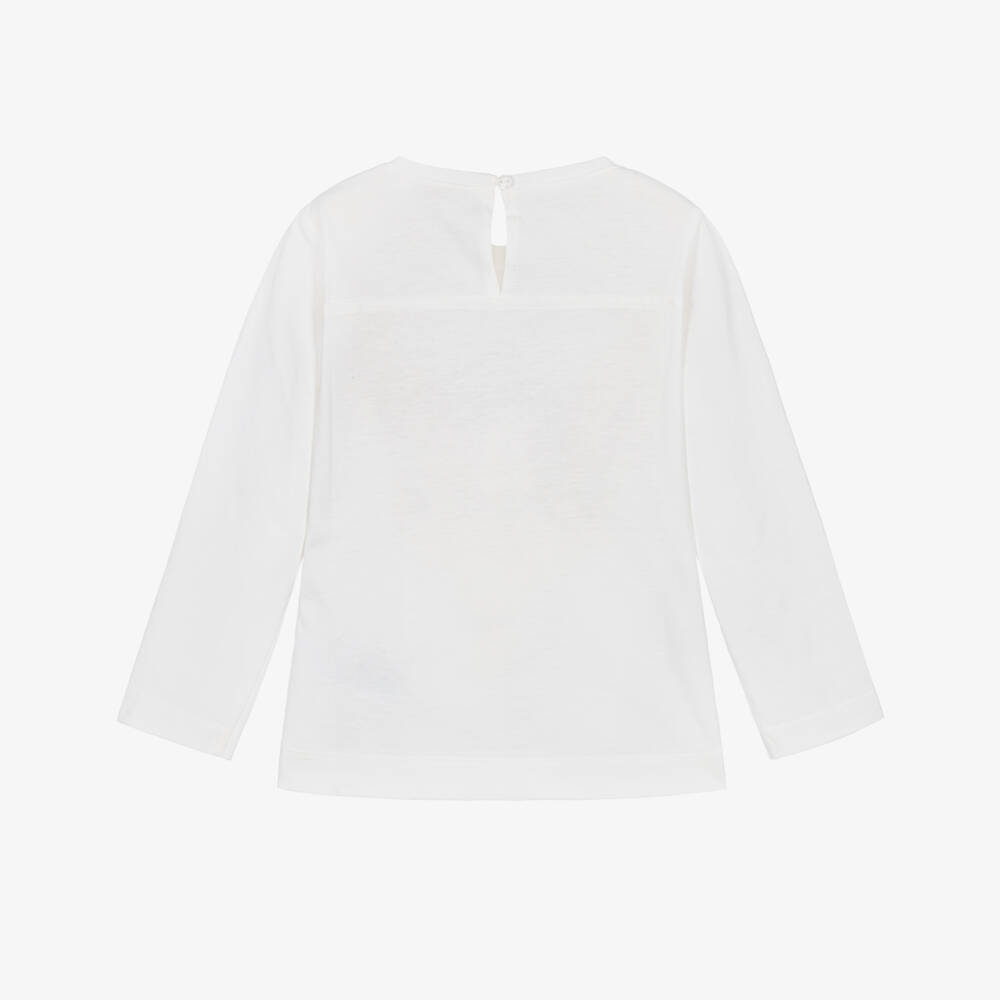 Monnalisa-Girls White Disney Top with Dalmatian Pup | Childrensalon