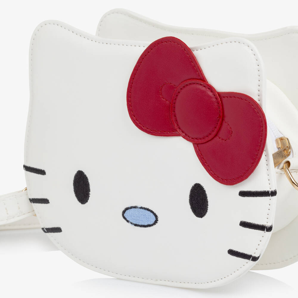 Monnalisa-Girls White Hello Kitty Shoulder Bag (20cm) | Childrensalon
