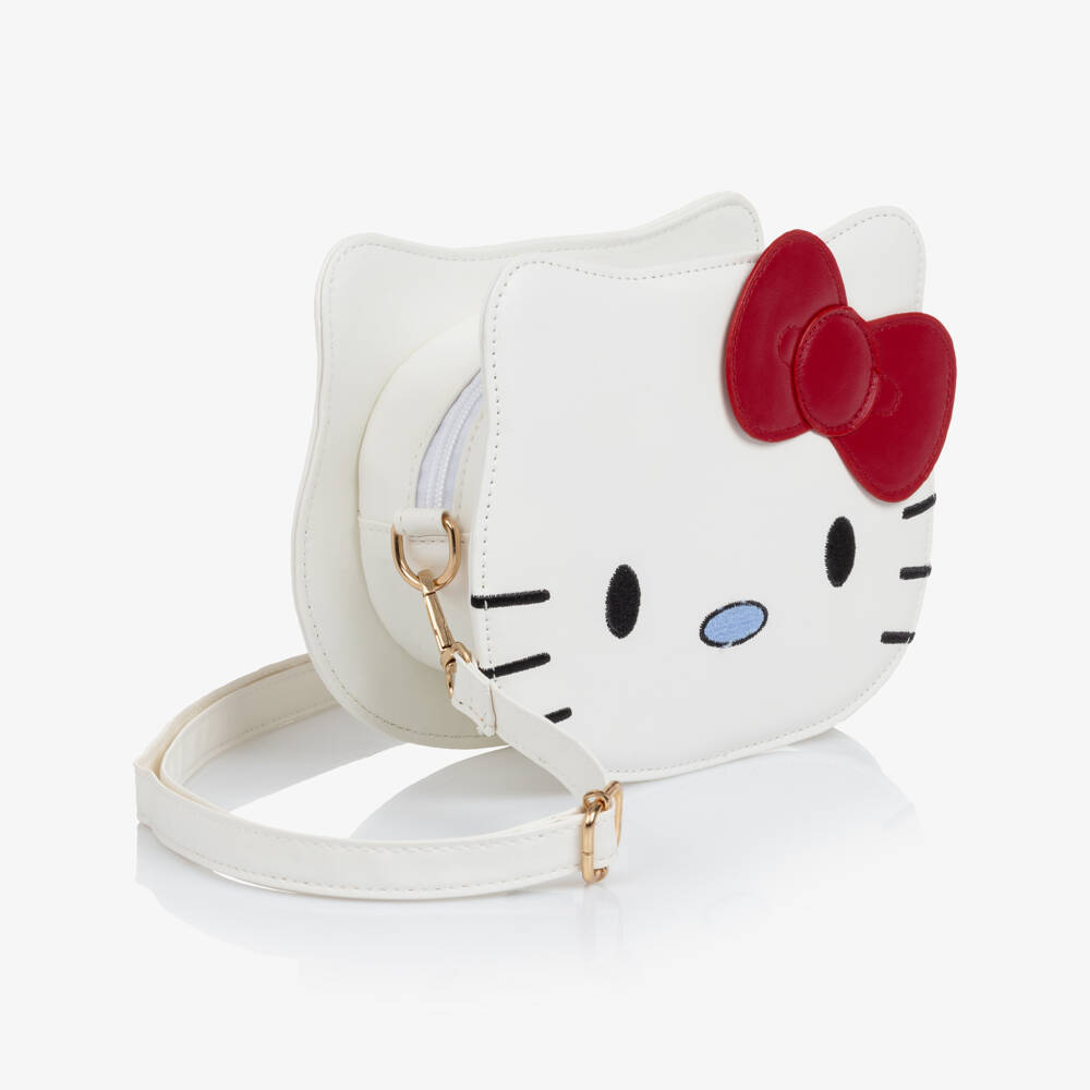 Monnalisa-Girls White Hello Kitty Shoulder Bag (20cm) | Childrensalon