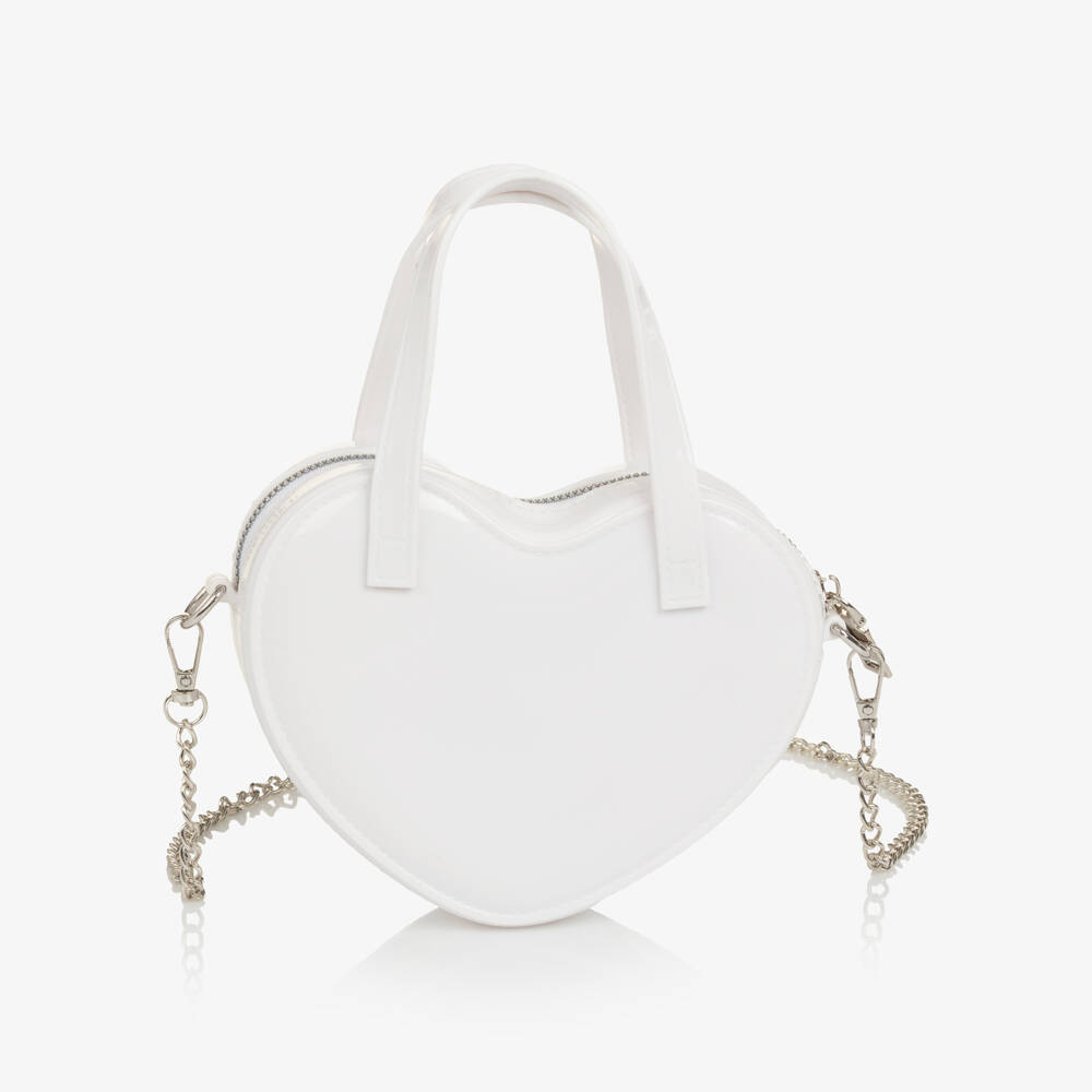 Monnalisa-Girls White Winnie The Pooh Handbag (17cm) | Childrensalon