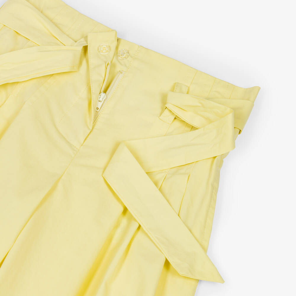 Monnalisa-Желтые хлопковые кюлоты для девочек | Childrensalon