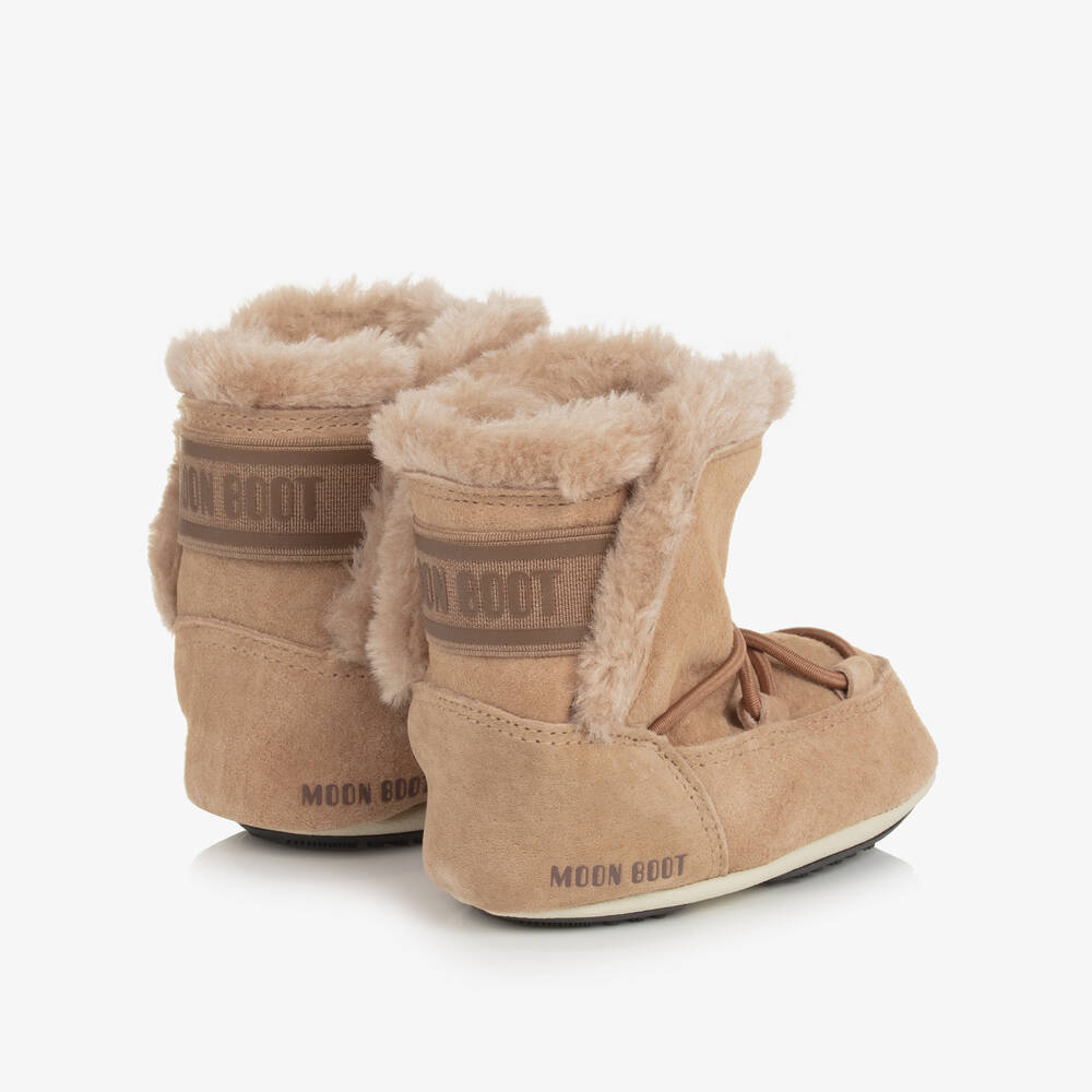Moon Boot-Beige Suede Baby Moon Boots | Childrensalon