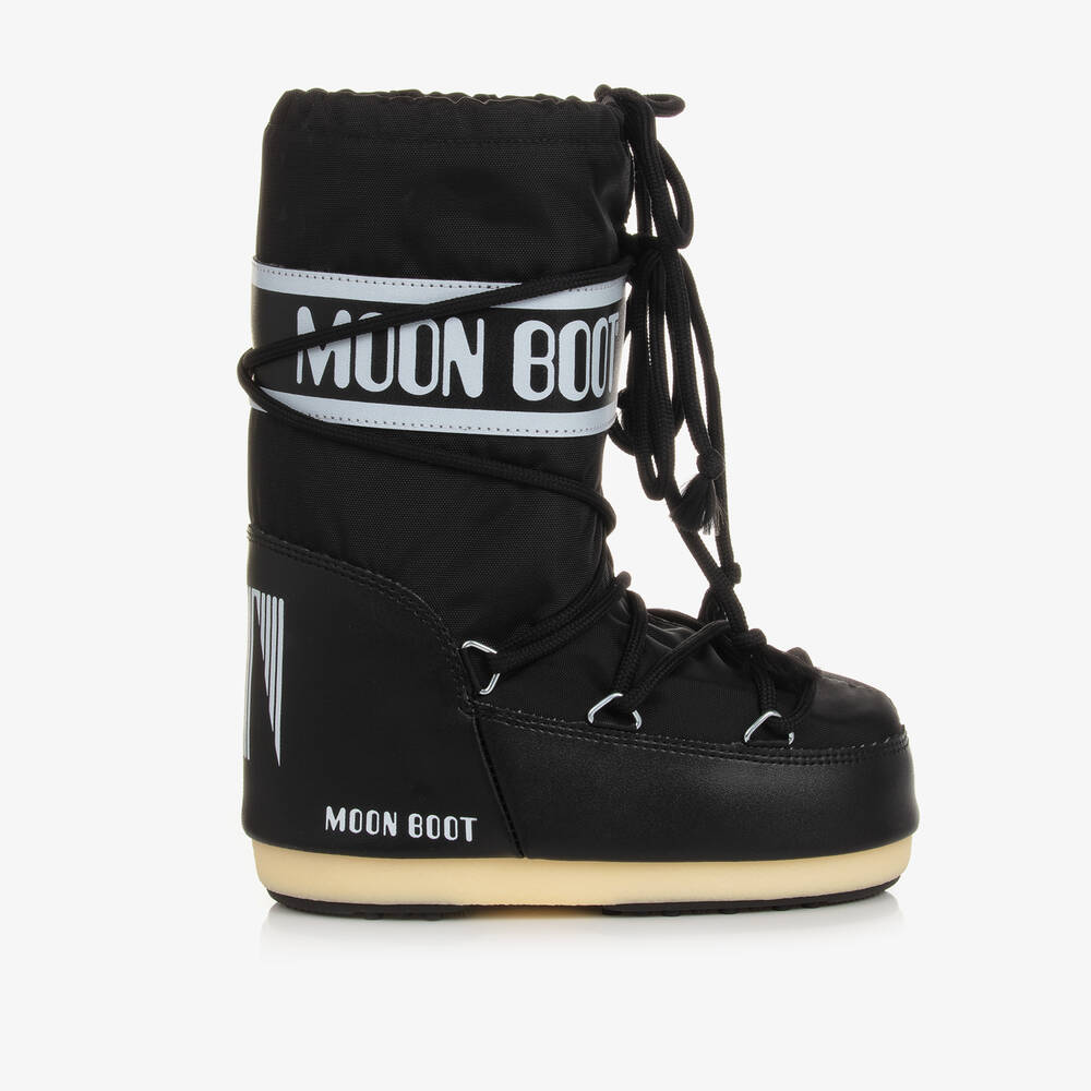 Moon Boot-Black Icon Nylon Snow Boots | Childrensalon