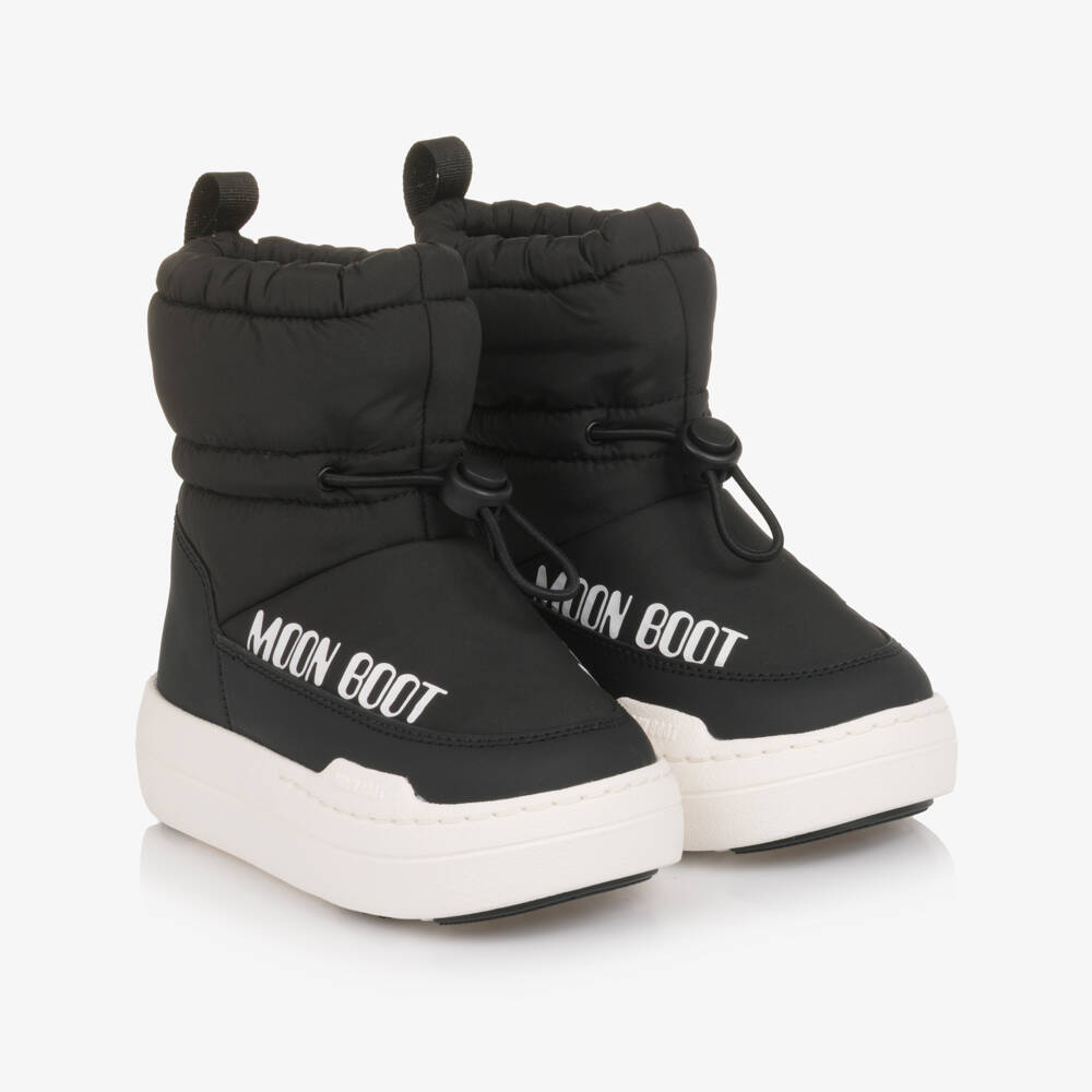 Moon Boot-Black Waterproof Padded Boots | Childrensalon
