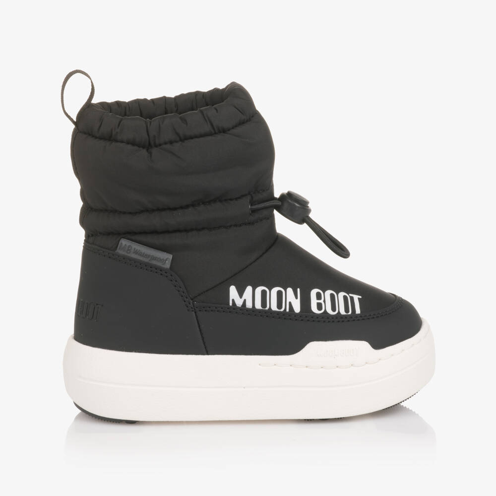 Moon Boot-Black Waterproof Padded Boots | Childrensalon