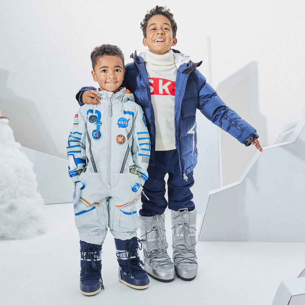 Moon Boot-Blue Icon Nylon Snow Boots | Childrensalon
